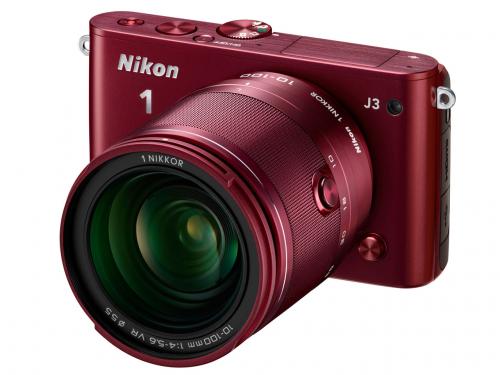 Nikon 1 J3 小型10倍ズームキット [レッド]
