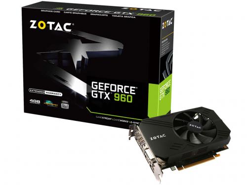 ZOTAC Geforce GTX 960 Single Fan 4GB ZTGTX96-4GD5R02/ZT-90311-10M [PCIExp 4GB]