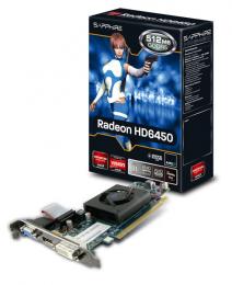 SAPPHIRE HD6450 512M GDDR5 PCI-E VGA/DVI-D/DP [PCIExp 512MB]