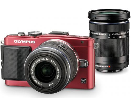 OLYMPUS PEN Lite E-PL6 ダブルズームキット [レッド]