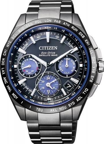 CITIZEN 腕時計 アテッサ エコ・ドライブ電波時計 LIGHT in BLACK 2016 BLUE EDITION CC9017-59L