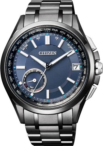 CITIZEN 腕時計 アテッサ エコ・ドライブ電波時計 LIGHT in BLACK 2016 BLUE EDITION CC3015-57L